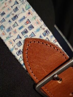 Peter Millar Men’s “Drinks” Printed Belt Lil' Friday Printed Summer Golf